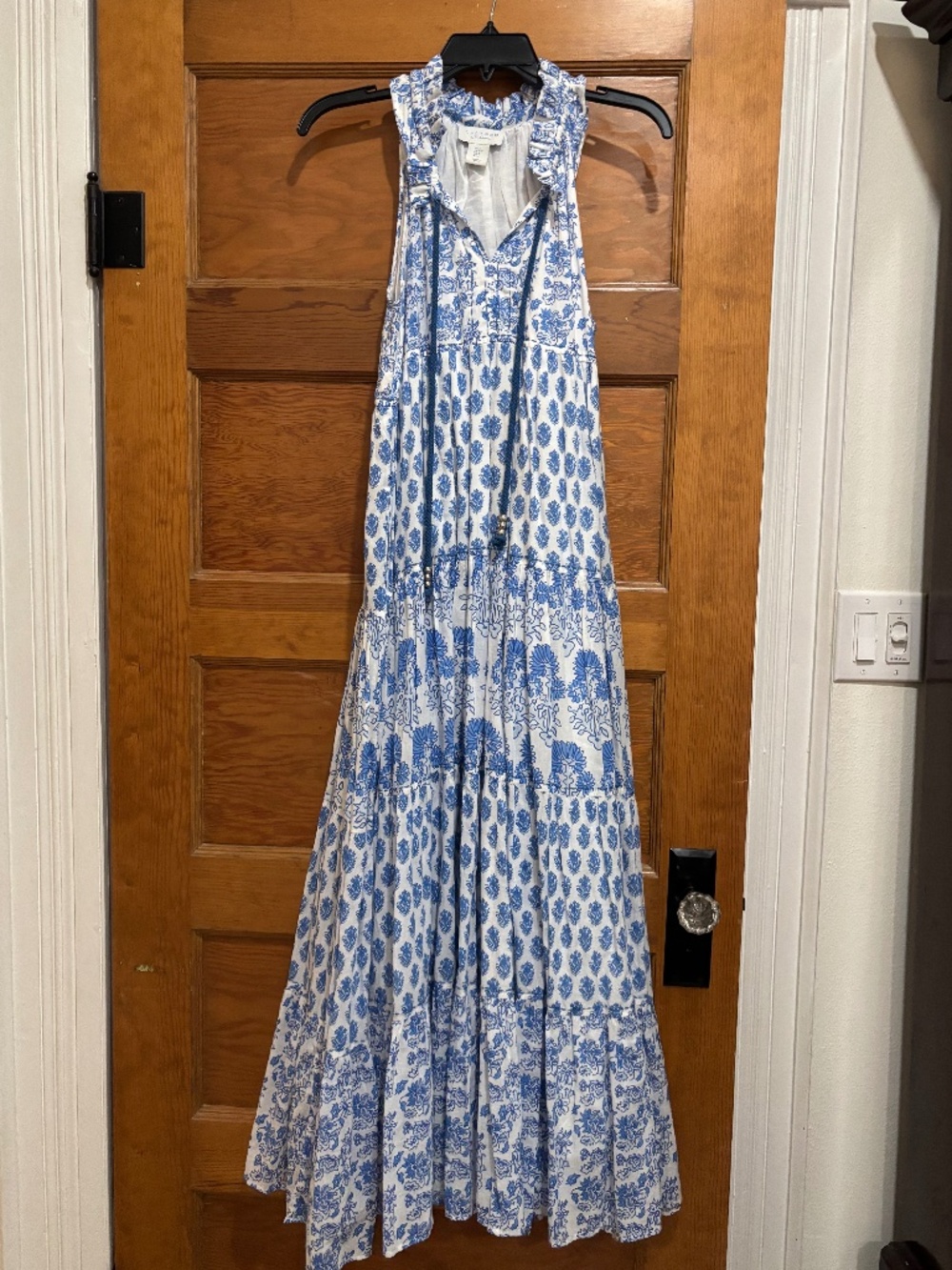 WOMENS CALYPSO ST. BARTH "DARIA"  BLUE AND WHITE MAXI DRESS